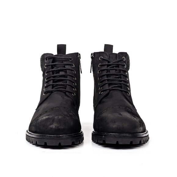 Blondo Men Kylen Waterproof Black Leather Combat Ankle Boots size 7.5 - Picture 2 of 9